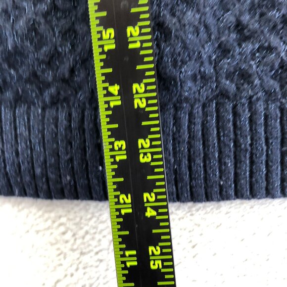 Croft & Barrow Womens Sweater Size XXL Mock Neck Navy Blue Knit Textured Casual - Picture 6 of 12